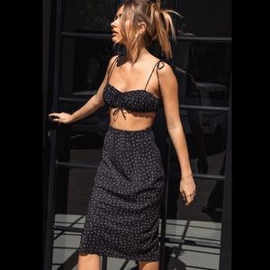 Princess Polly Black Cherry Print Fraser Set